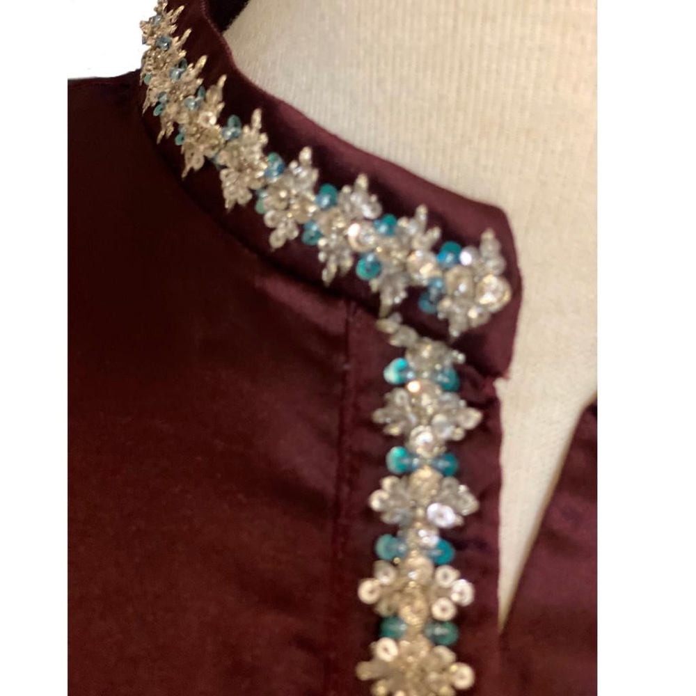 Women embellished satin blouse - Picture 5 of 5